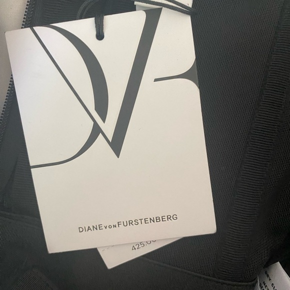 Diane Von Furstenberg Lace Dress Mini Cocktail Strapless Sheath Size 0 Black - Picture 15 of 17